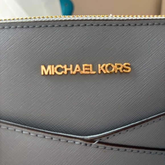 Blue Michael Kors Jet Set Travel Medium Saffiano Leather Dome Satchel Crossbody - Picture 10 of 10